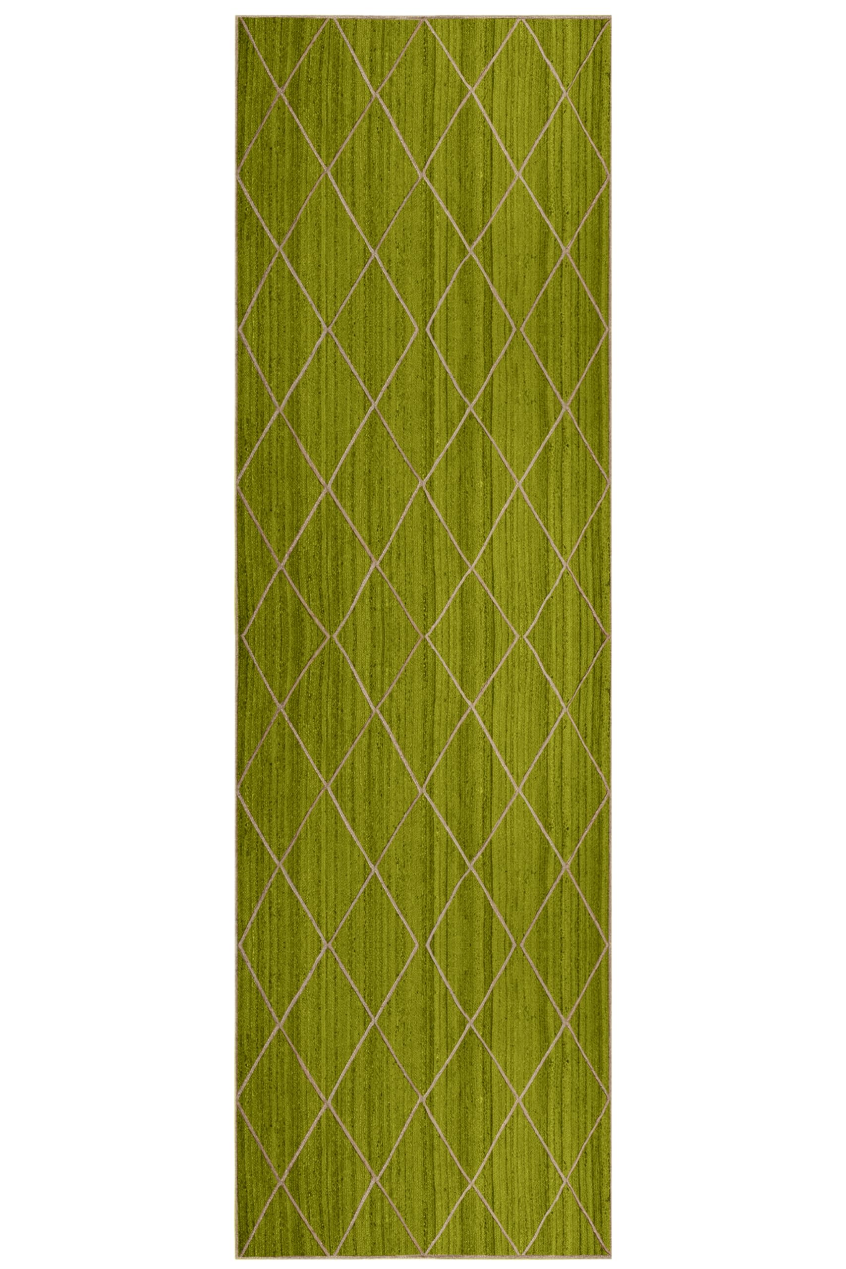 Tapis de couloir en jute Kilim tressé 91x305 cm pour intérieur et extérieur à tissage plat