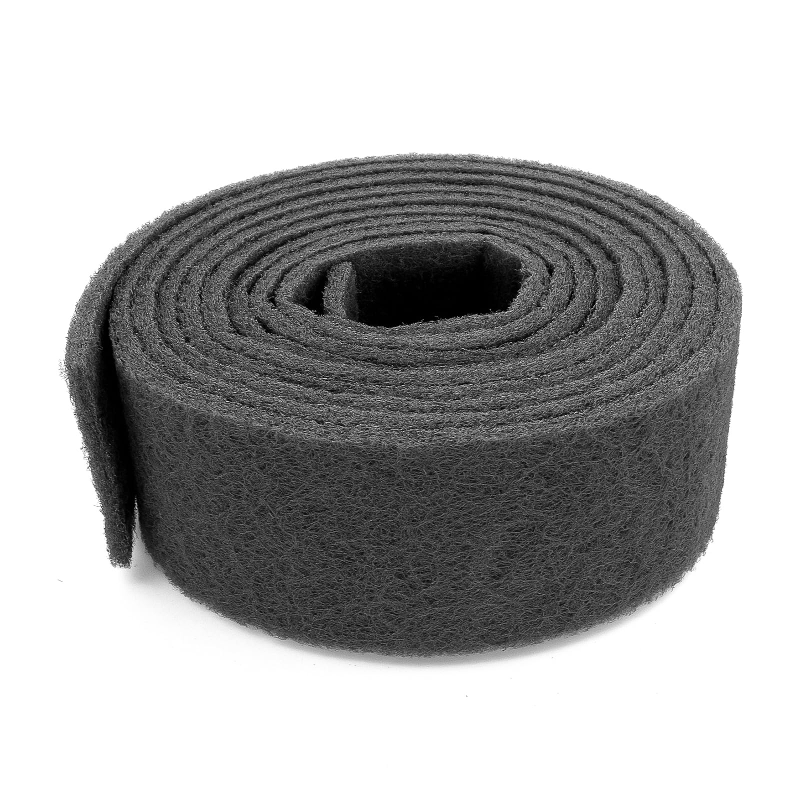 5 m × 9.5 cm Rouleau Abrasif Papier et Non-Tissé Abrasif 240 Granulométrie, Gris Non Tissé Abrasif Polyvalent, Tampon de Ponçage pour le Métal, le Bois, L’acier Inoxydable