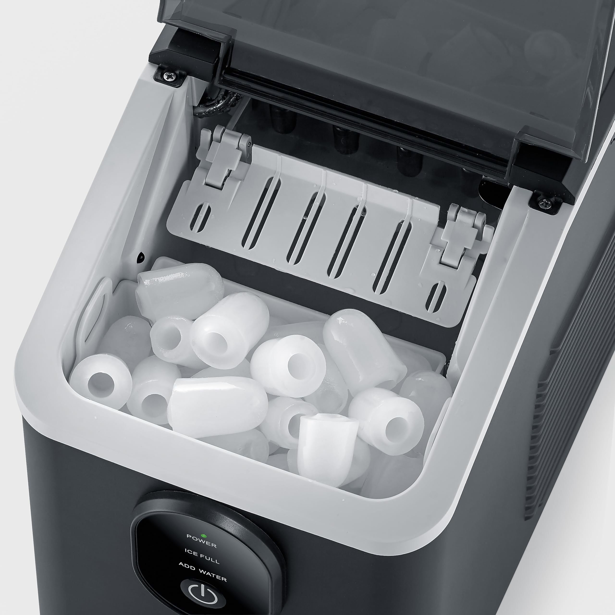 Severin Máquina para hacer cubitos de hielo, máquina para hacer hielo, 8 cubitos en solo 8 minutos, capacidad 1,2 l, fácil de usar y limpiar, apagado automático, diseño compacto, 120 W, negro, EZ 7415