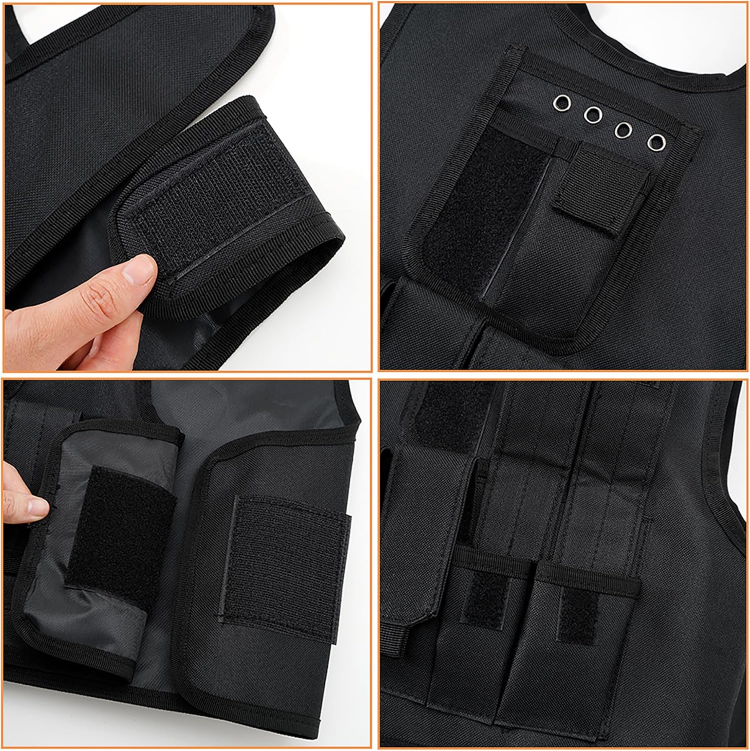 Kids Tactical Vest, Adjustable Army Costume, Boys Girls Outdoor Paintball Airsoft Gear - Image 3