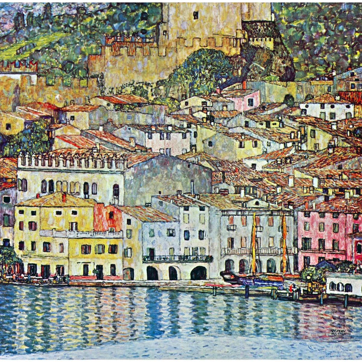 Toile Klimt Malcena au Gardasee grand format pour mur vide - 2