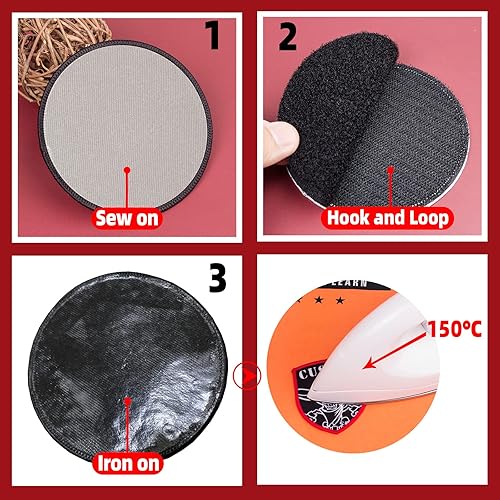 Miniatura 4 de Parches personalizados para añadir tu foto o cualquier logotipo, cualquier texto o nombre, gancho y bucle opcional, coser, planchar en mochilas,