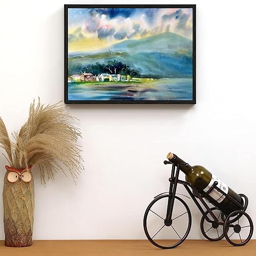 Miniatura 6 de Marco flotante de lona con aspecto de madera, marcos flotantes para lienzo estirado extraíble, pintura de pared, marcos de fotos, decoración de 1 14