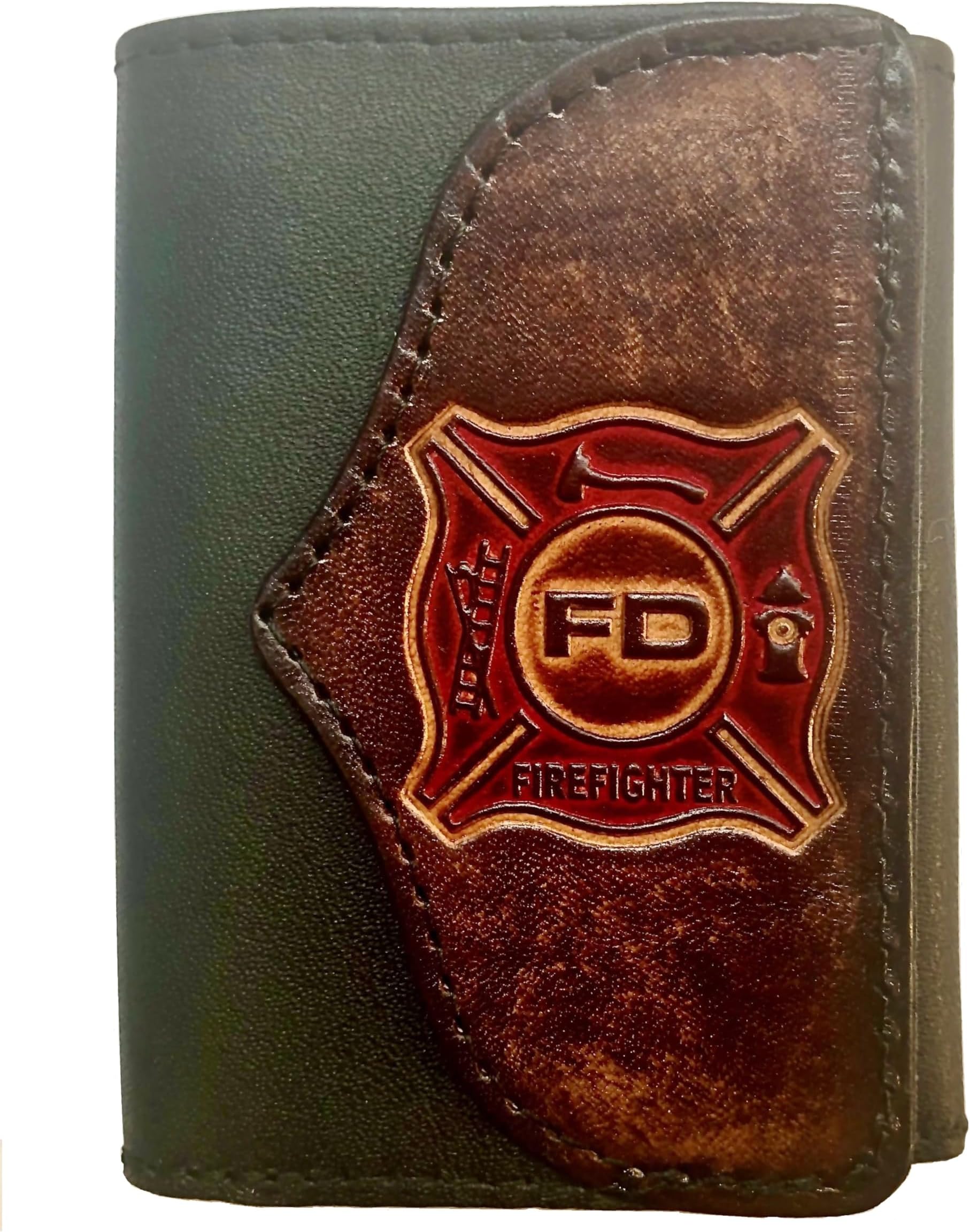 Men's Firefighter Handcrafted Leather Trifold Wallet