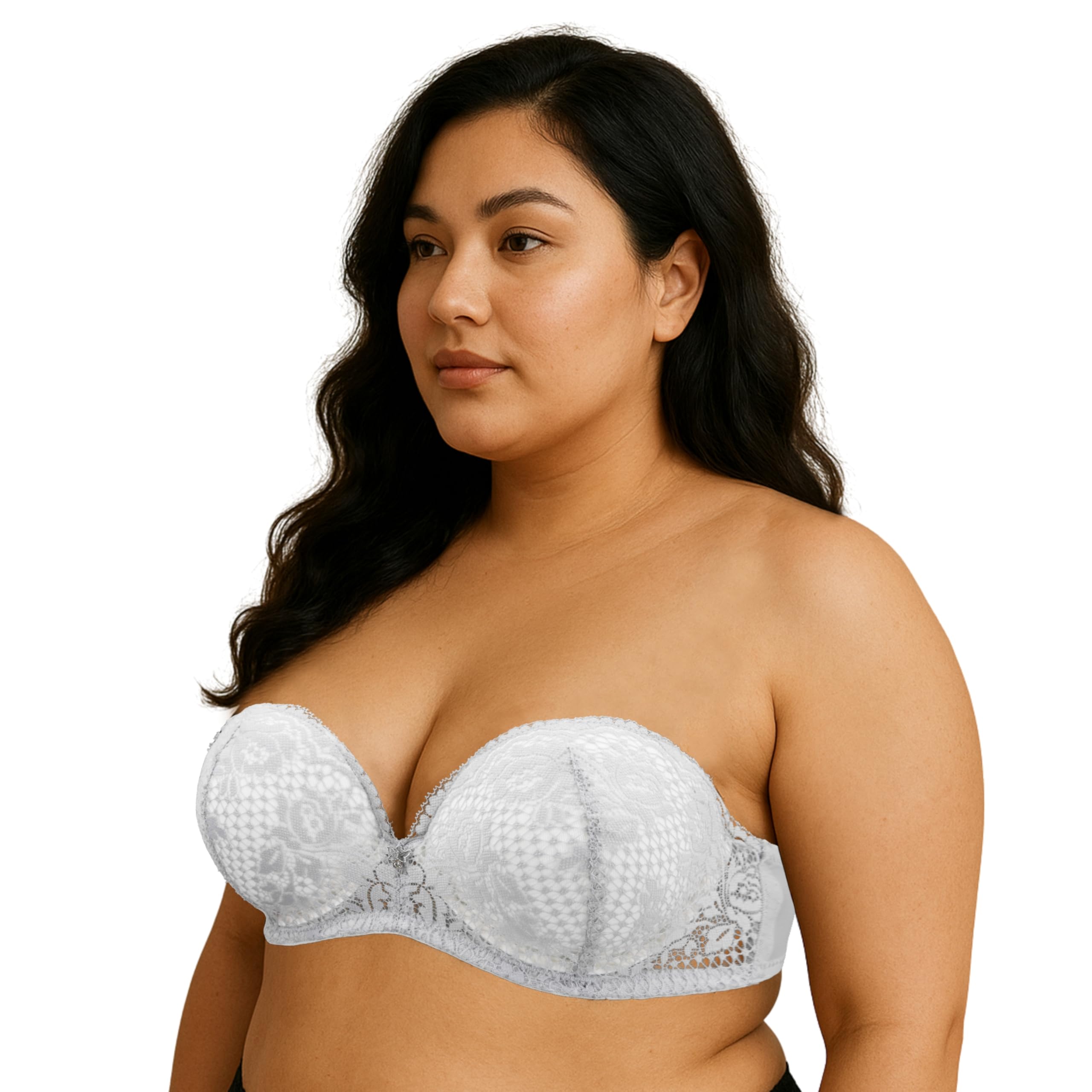 Curve Muse Sujetador Push Up, Traslúcido para Mujer