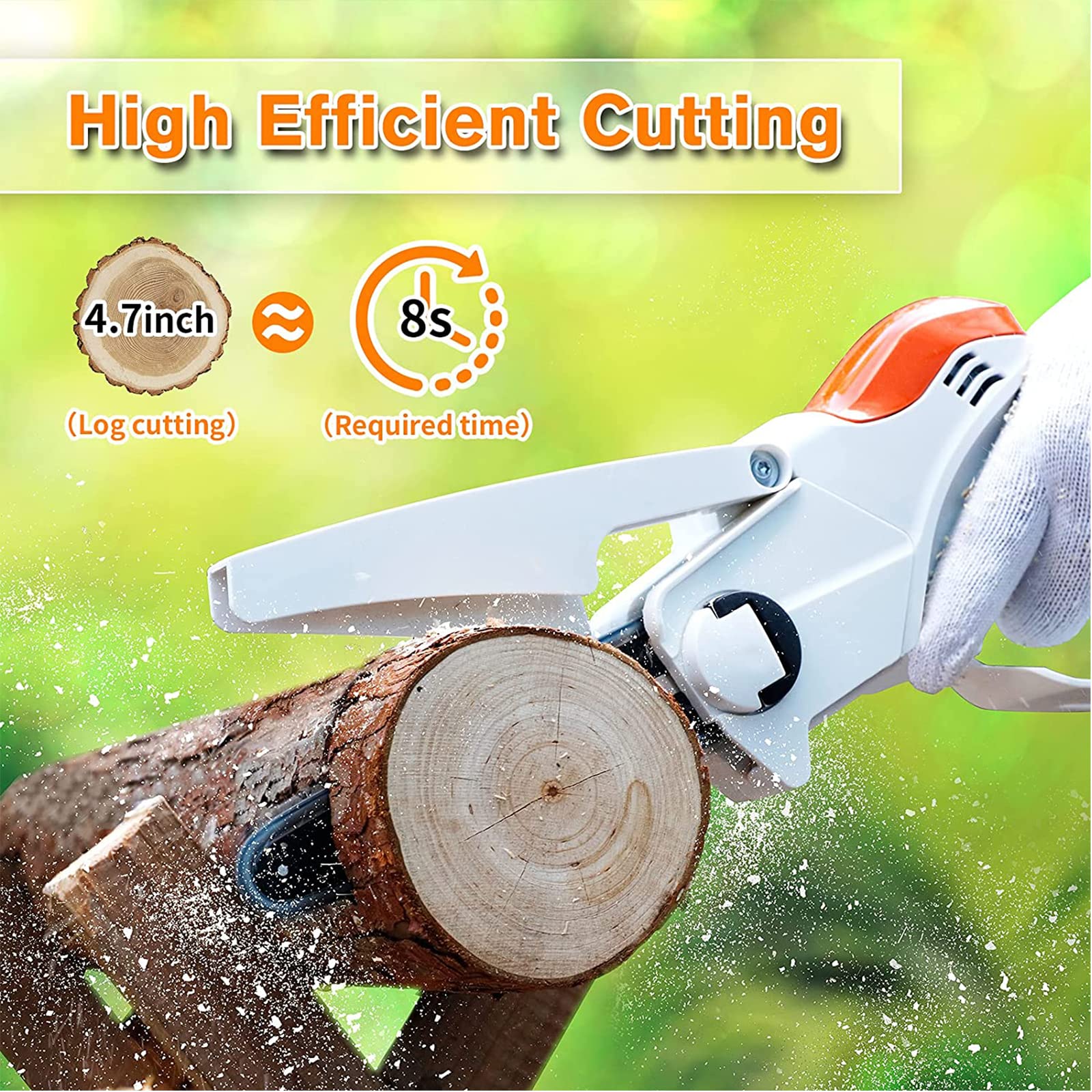 Upgraded Mini Chainsaw 6 Inch Cordless Chainsaw With 21v Rechargeable ...