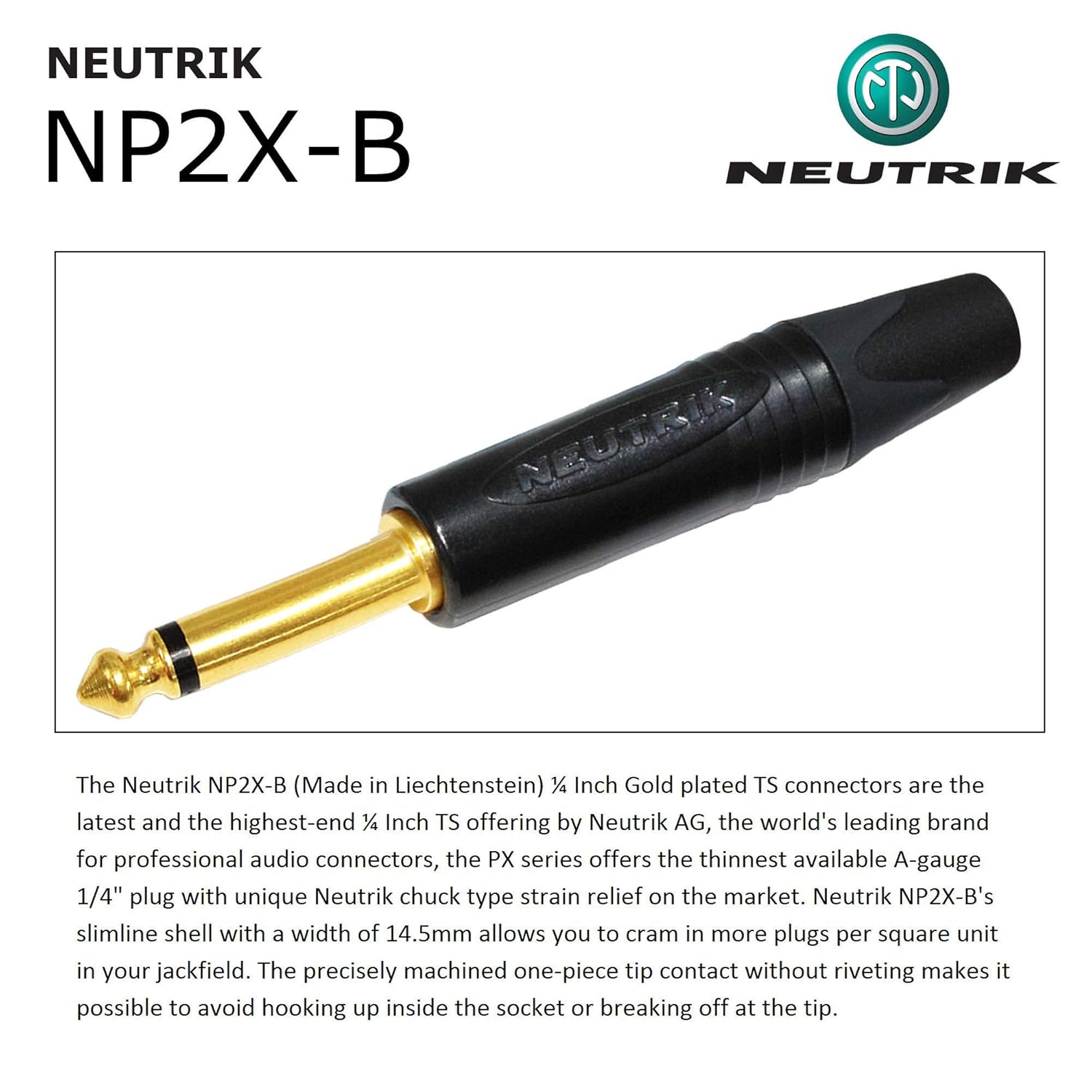 WORLDS BEST CABLES 15 Foot - Guitar Bass Instrument Cable Custom Made Using Mogami 2524 Wire and Neutrik NP2X-B ¼ Inch (6.35mm) Straight Gold TS Connectors : Musical Instruments