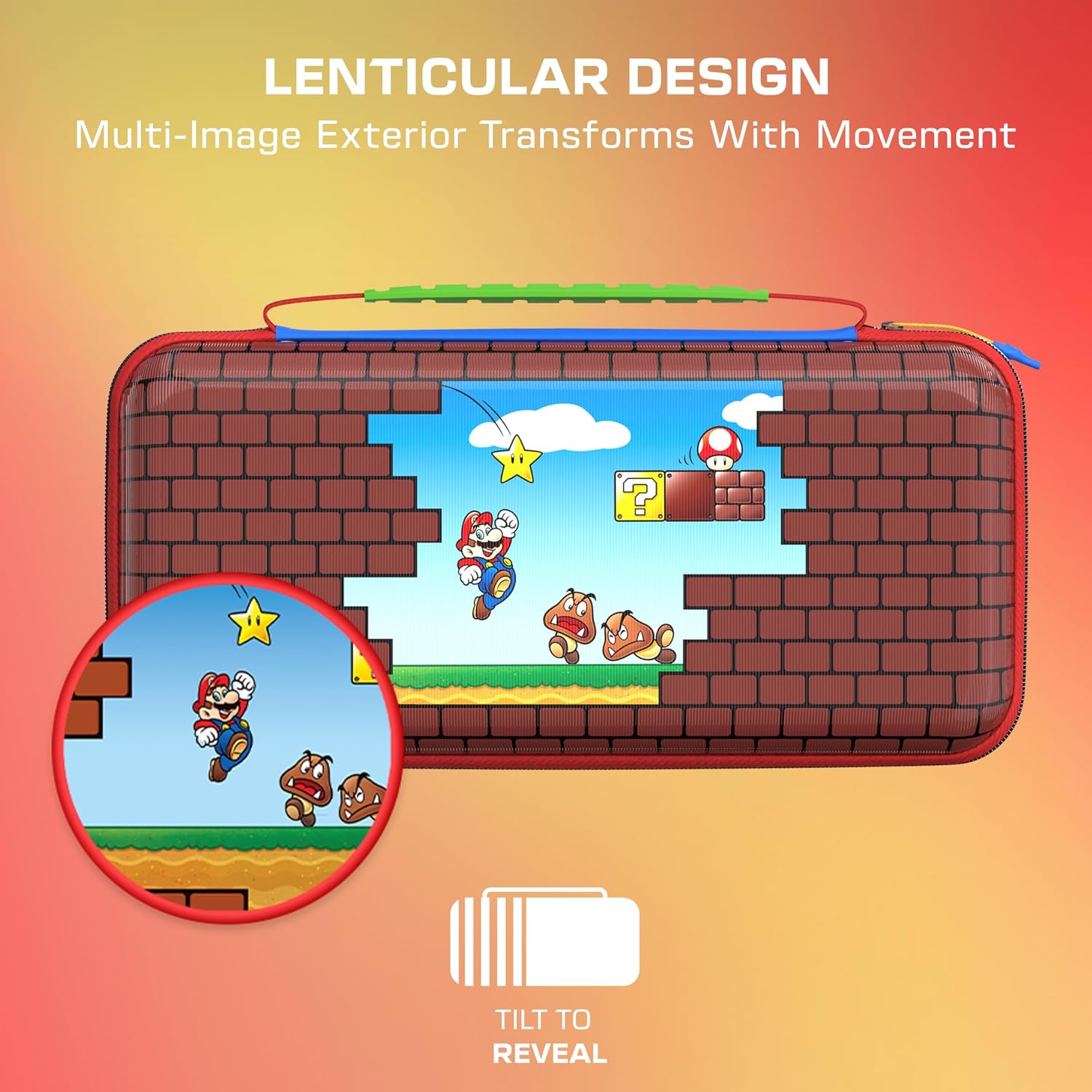 Turtle Beach PlayTrek Funda de Viaje Mario Bricks para Nintendo Switch 2 5