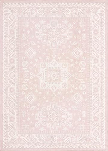 Miniatura 400 de Rugs.com Outdoor Aztec Collection Alfombra – 4 x 6 pies alfombra de tejido plano gris carbón perfecta para salas de estar, grandes comedores, planos