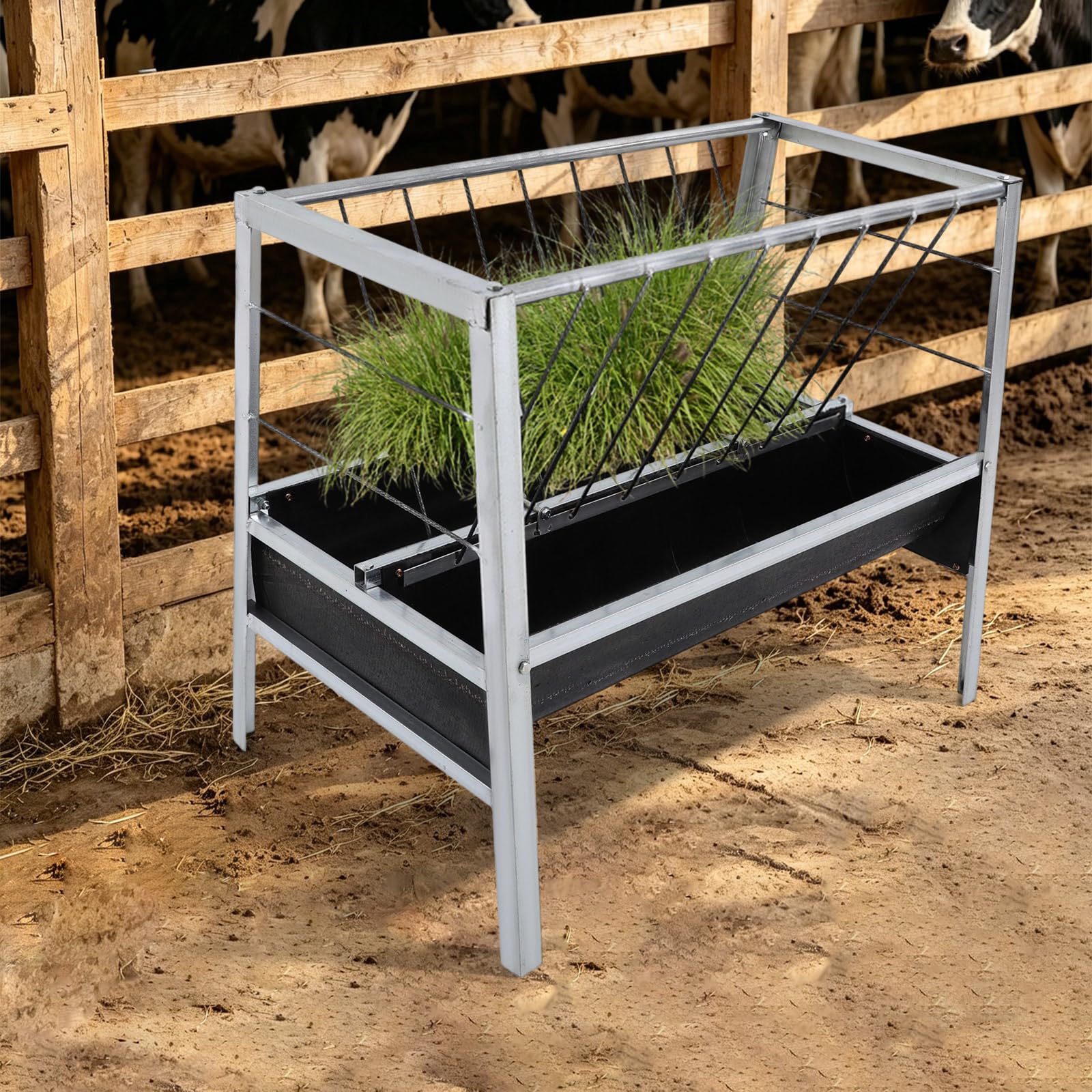 Comedero 2 en 1 para cabras y ovejas de gran volumen para pastos establos