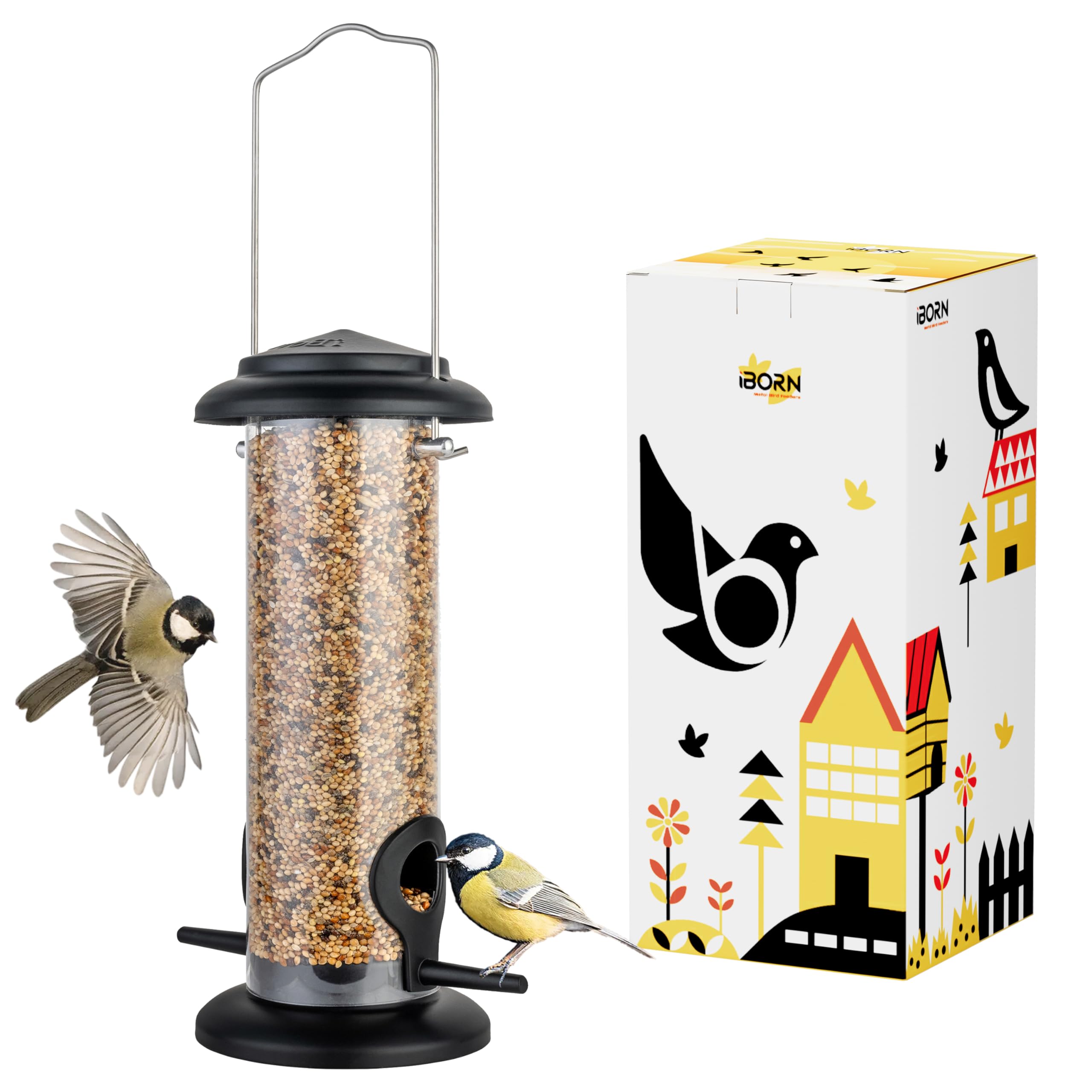 iBorn Vogelvoeder Hangende Zaadvoerder Mix Zaden Blends, Zonnebloem Hart, Vogelbad, Heavy Duty All,Metaal Anti-UV Verf-Afwerking, Groen 14 Inch iBorn Vogelvoeder Hangende Zaadvoerder Mix Zaden Blends, Zonnebloem Hart, Vogelbad, Heavy Duty All,Metaal Anti-UV Verf-Afwerking, Groen 14 Inch