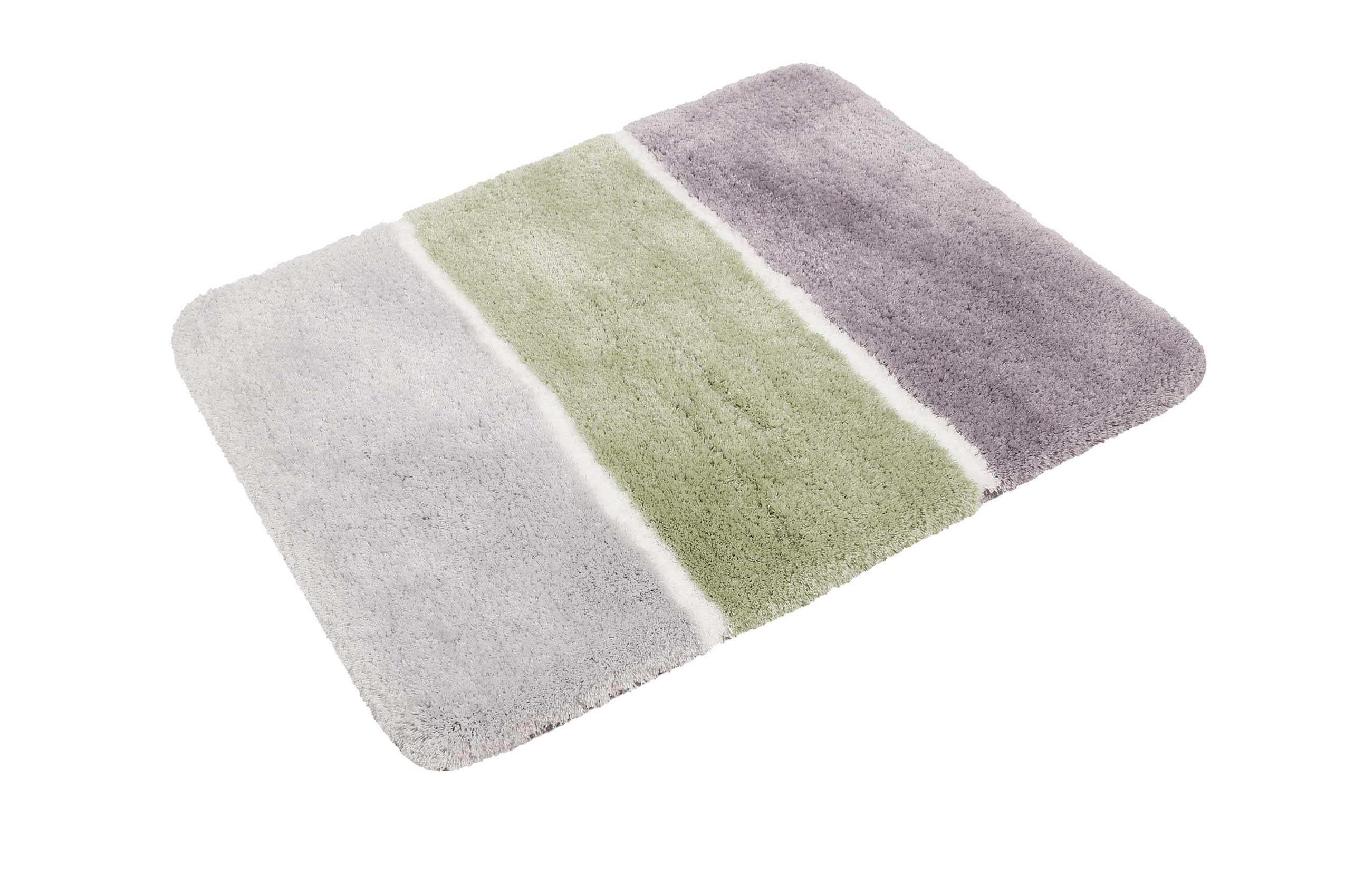 Homie Living Tapis de Bain, Tapis de Bain Moelleux Super Doux l Antidérapant et Lavable Rio Marina (70 x 120 cm, Vert Gris)