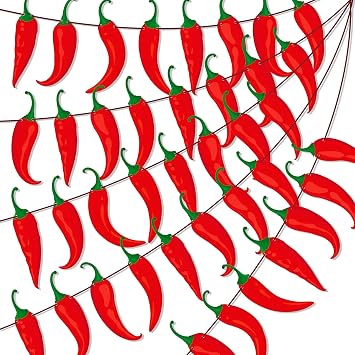 Chili Party Cook Off Banners Chili Pepper Birthday Party Decorations 5pcs Red Chili Theme Banners for Cinco De Mayo Mexican Fiesta Decoration Chili Pepper Baby Shower Supplies