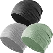 Justrideon 3-Pack Cooling Skull Caps for Men & Women - Summer Breathable Mesh & Quick-Dry for Running Cycling & Workout