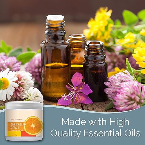 Miniatura 4 de Smells Begone - Gel absorbente de olores ambientador. Fabricado con aceites esenciales naturales, paquete de 2 unidades (15 onzas)