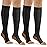 bropite Zipper Compression Socks Women & Men - 2Pairs Calf Knee High 15-20mmHg Open Toe Compression Stocking suit for Walking