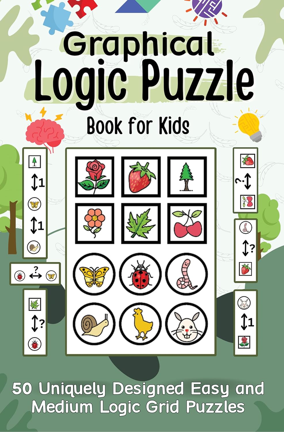 Graphical Logic Puzzle Book for Kids: 50 Uniquely Designed Easy and ...