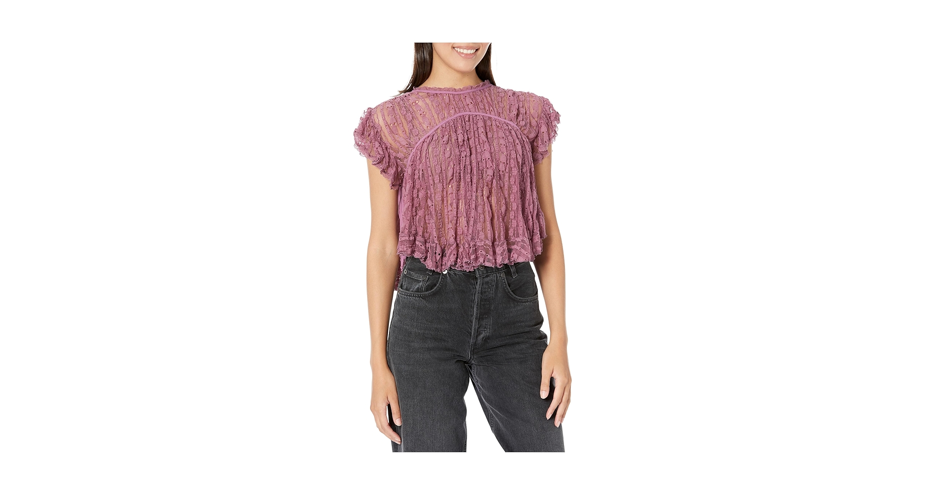 Free People Lucea Lace Top Boudoir SM (Women's 4-6) at