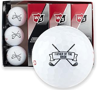 Father of The Bride Gift, 1 Dozen Wilson Staff Elite Golf Balls