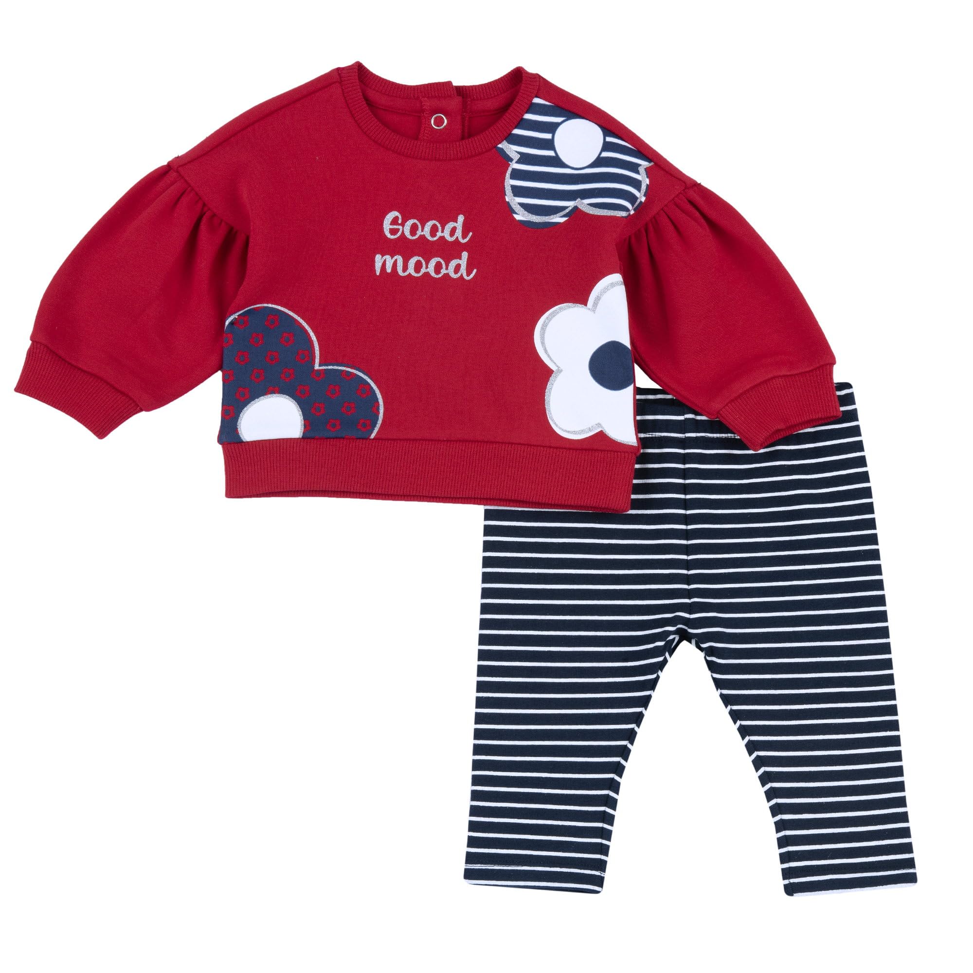 Chicco Outfit Due Pezzi: Leggings E Felpa Salopette Bimba 0-24