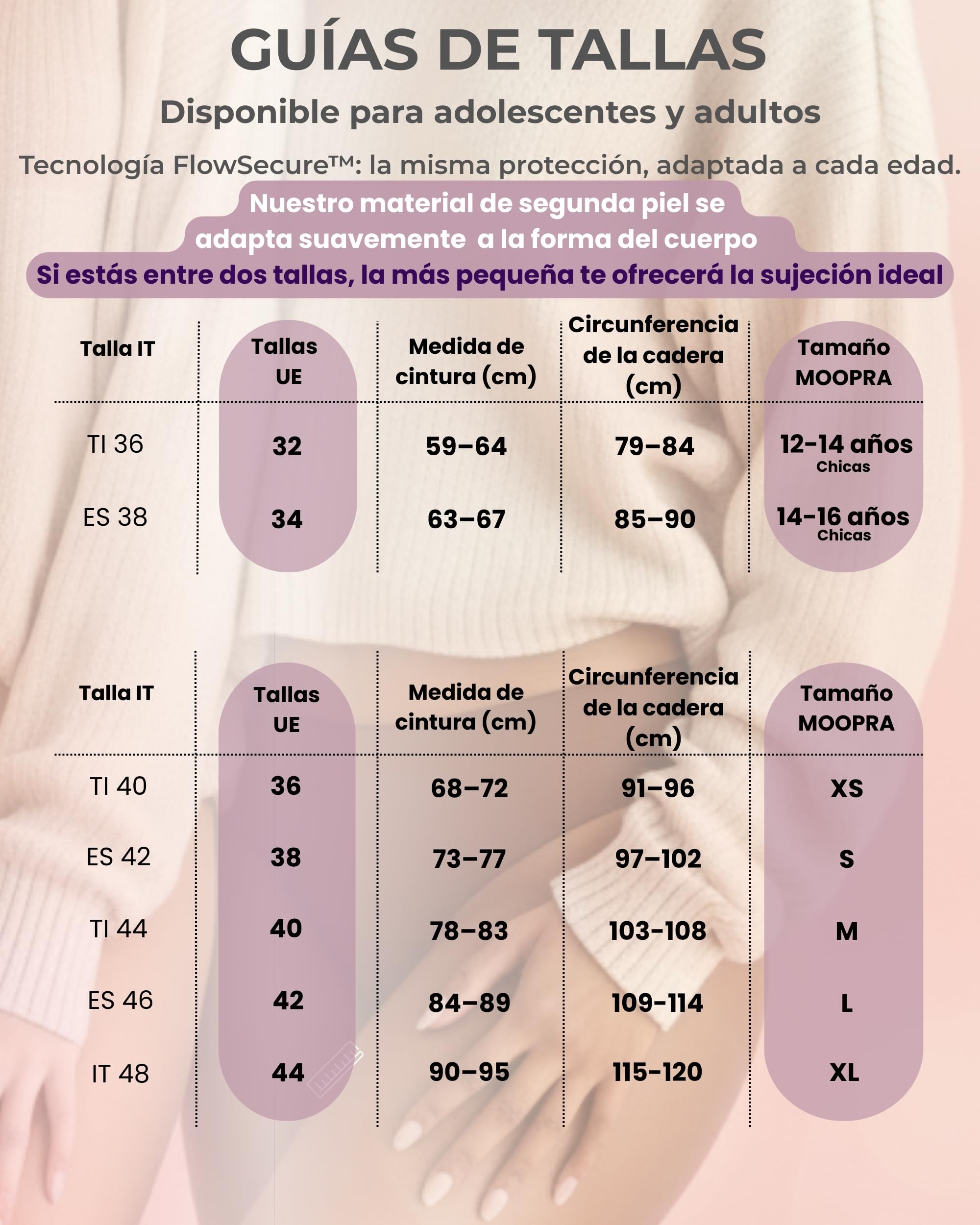 Bragas Menstruales Mujer Sin Costuras Flujo Abundante | Braguita Menstrual Invisible Segunda Piel | 4 Capas Muy Absorbentes & Bordes Reforzados Anti-Fugas | Lavables, Reutilizables, OEKO-TEX (Pack 3)