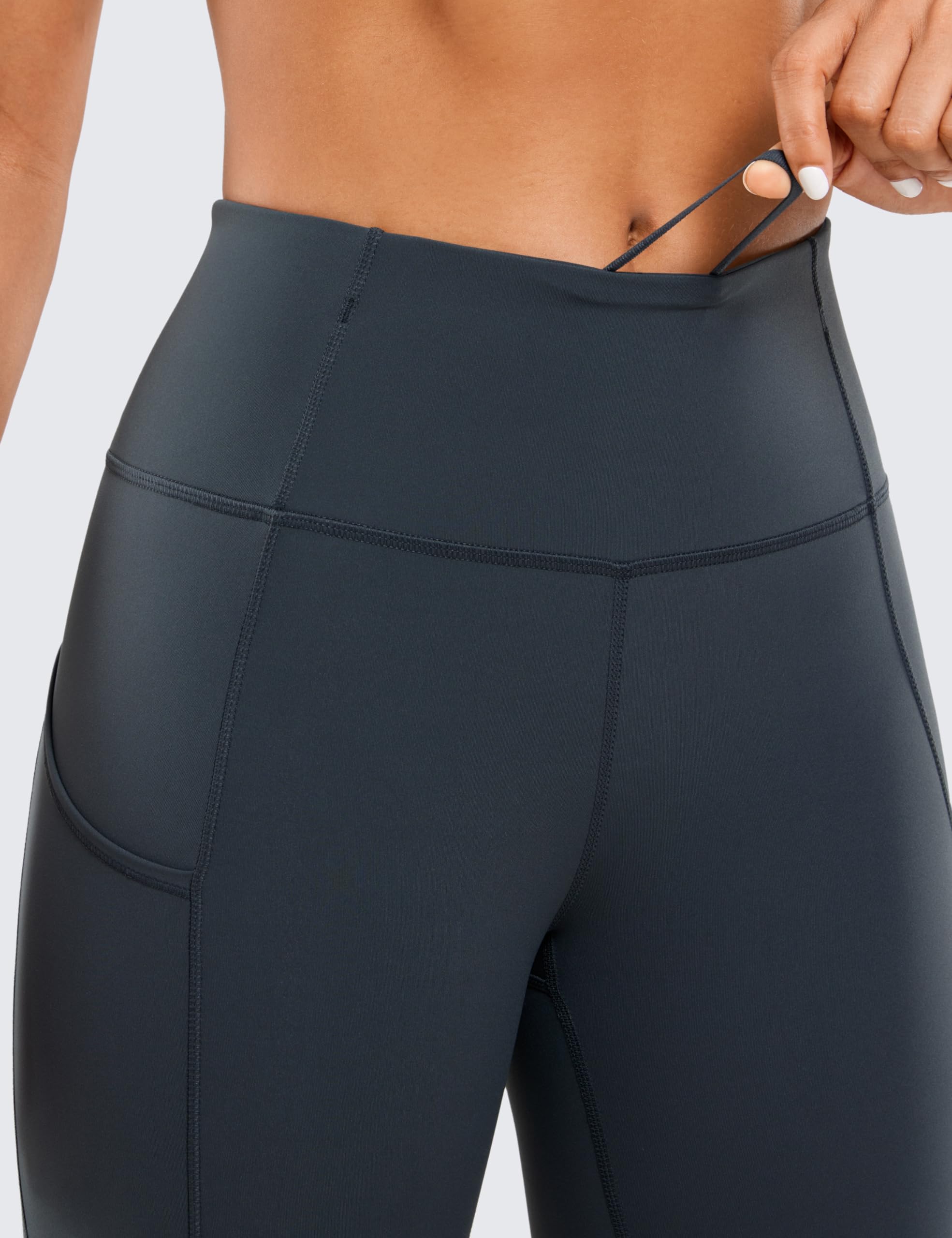CRZ YOGA Leginsy z podszewką z polaru termicznego, kieszenie, 25'', R516 - Leggings Kobiety