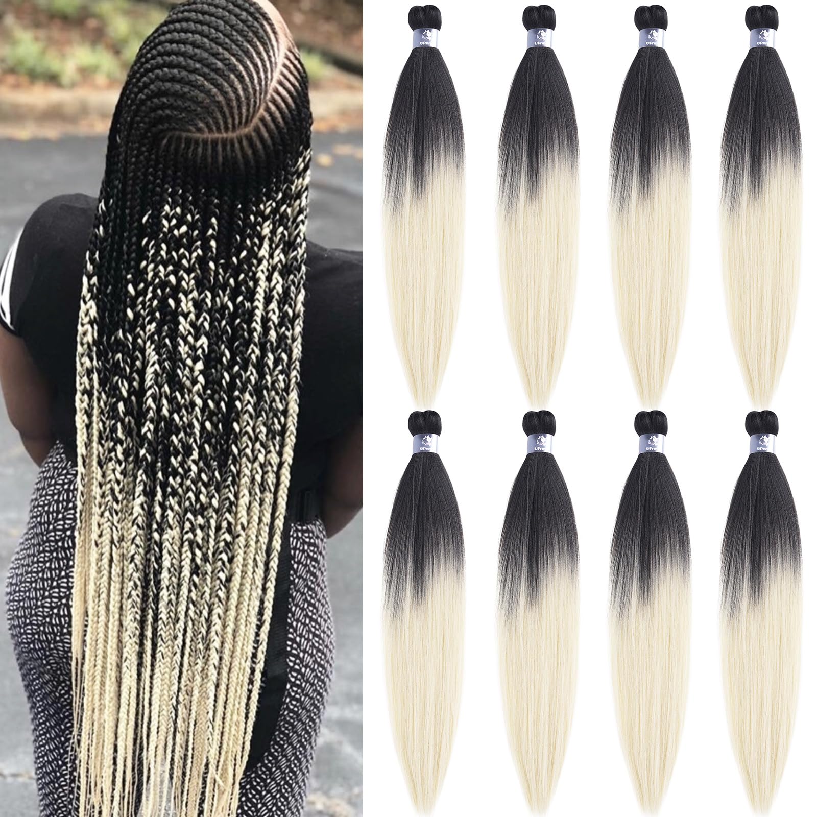1B/613 Ombre Clip ins Ombre Clip in Hair Extensions Clip in Virgin Human Hair  main image 2