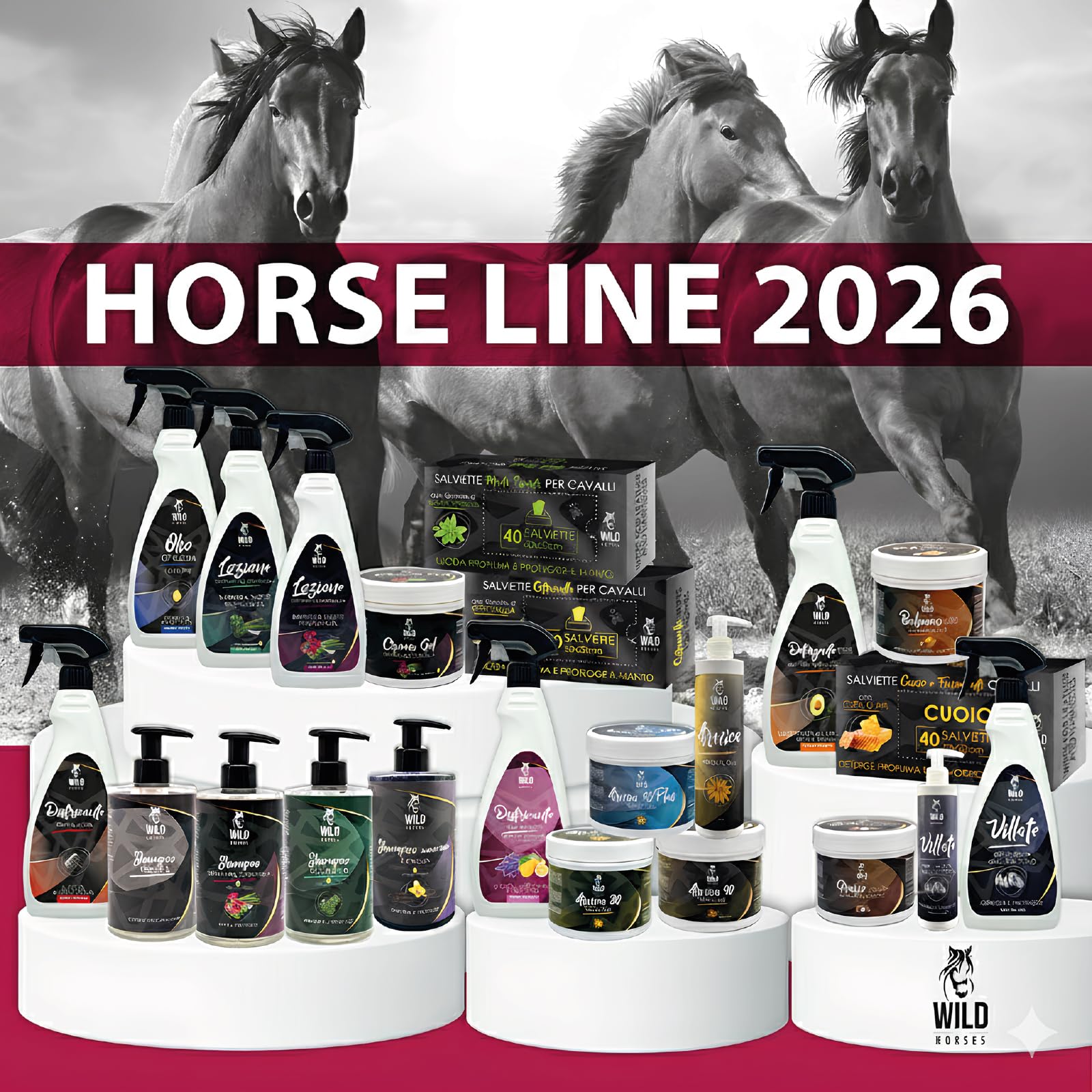 WILD HORSES - Villate con Ozono Spray per la Cura dello Zoccolo Cavallo e Mantenimento del Fettone con Olio di Oliva Ozonizzato Protegge e Detergente 500ml