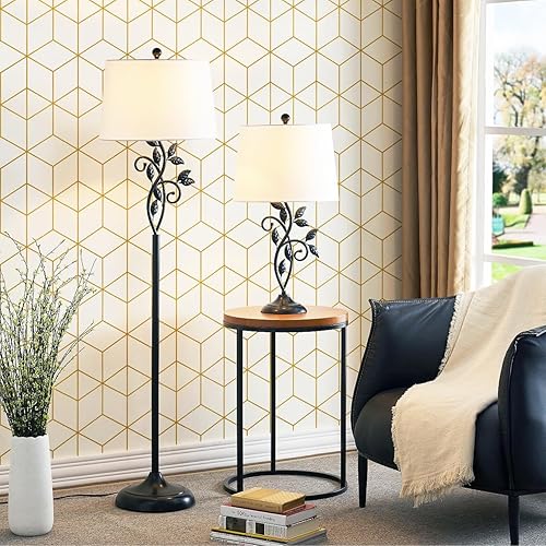 Vista 36 de Safiyya Papel tapiz geométrico dorado y negro de 118 x 17.3 pulgadas, papel adhesivo autoadhesivo extraíble para armarios y paredes, rollos