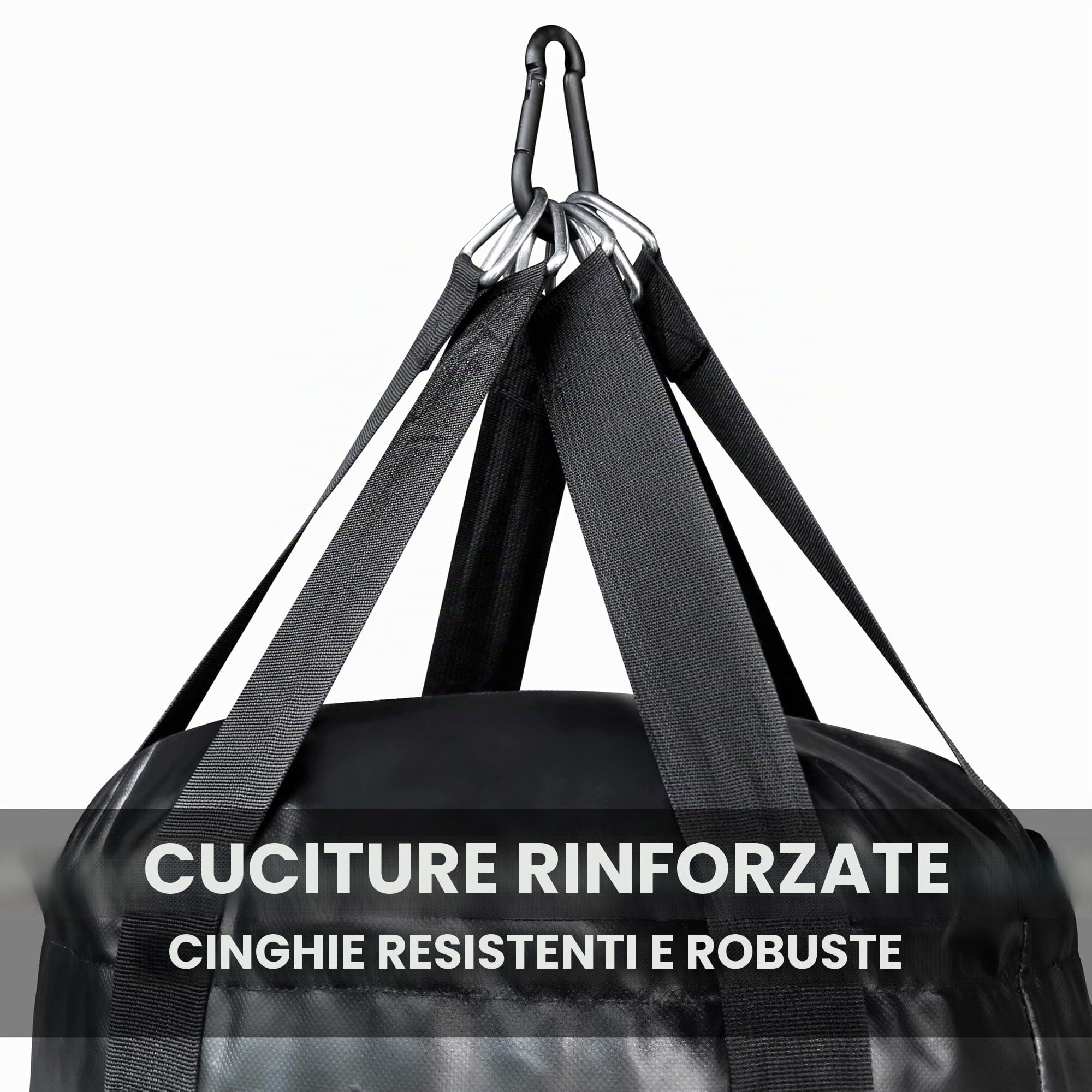 Mytra Fusion Uppercut Punching Bag, Sacco da Boxe Vuoto da 4 Piedi, sacco boxe Pesante per Boxe, MMA, Arti Marziali e sacco kick boxing per i pugni (Nero)