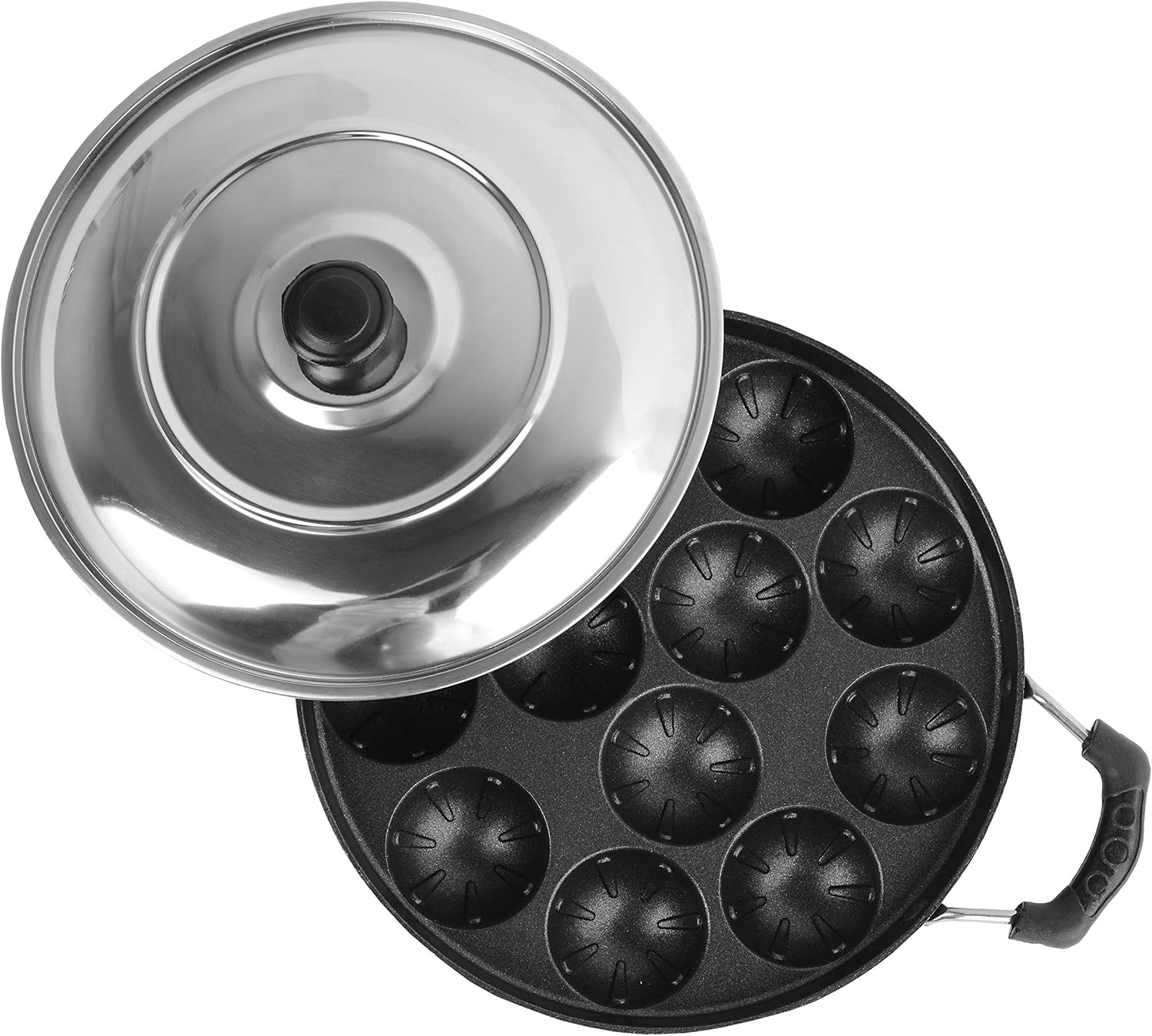Sumeet 2.6Mm Non Stick Grill Appam Patra with Lid-23cm Dia