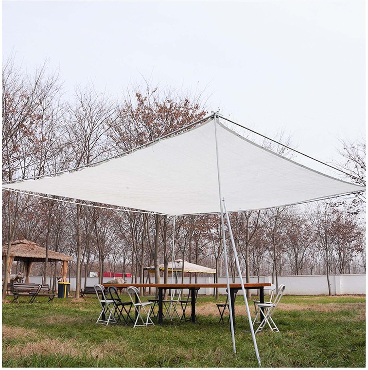 White Shade Net, 85% Uv Protection Shade Cloth, Greenhouse Shade Netting with Grommets, Mesh Tarp, Outdoor Rectangular Sun Shade Sail, for Pergola, Balcony, Car Cover,2x6m(7 * 20ft)