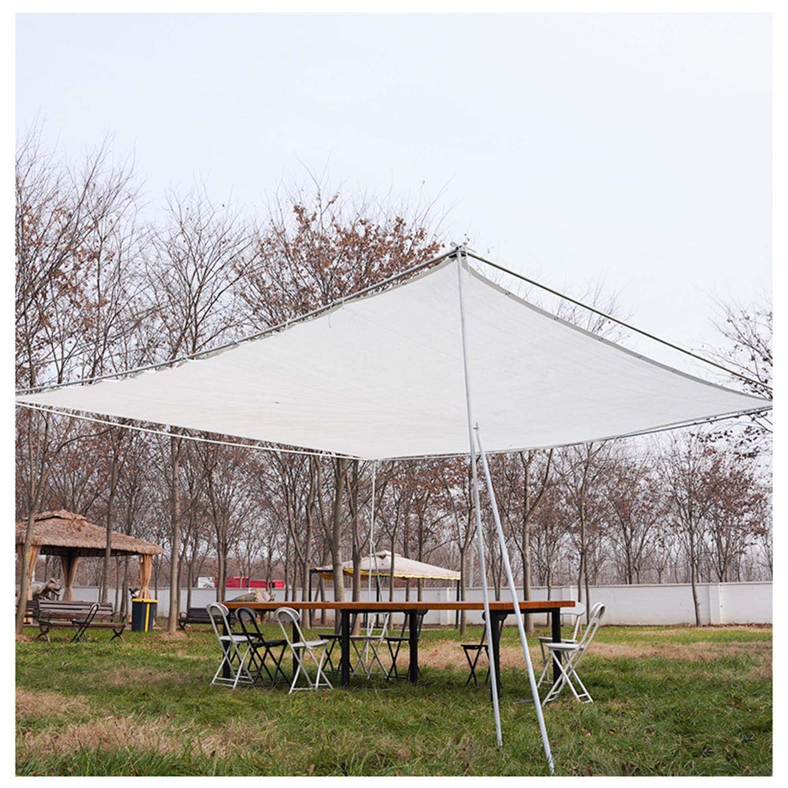 WQPMNYG 85% UV Protection White Shade Net 8x8m (26x26ft) Greenhouse Shade Cloth with Grommets Outdoor Sun Shade Sail for Pergola Balcony Car Cover Mesh Tarp