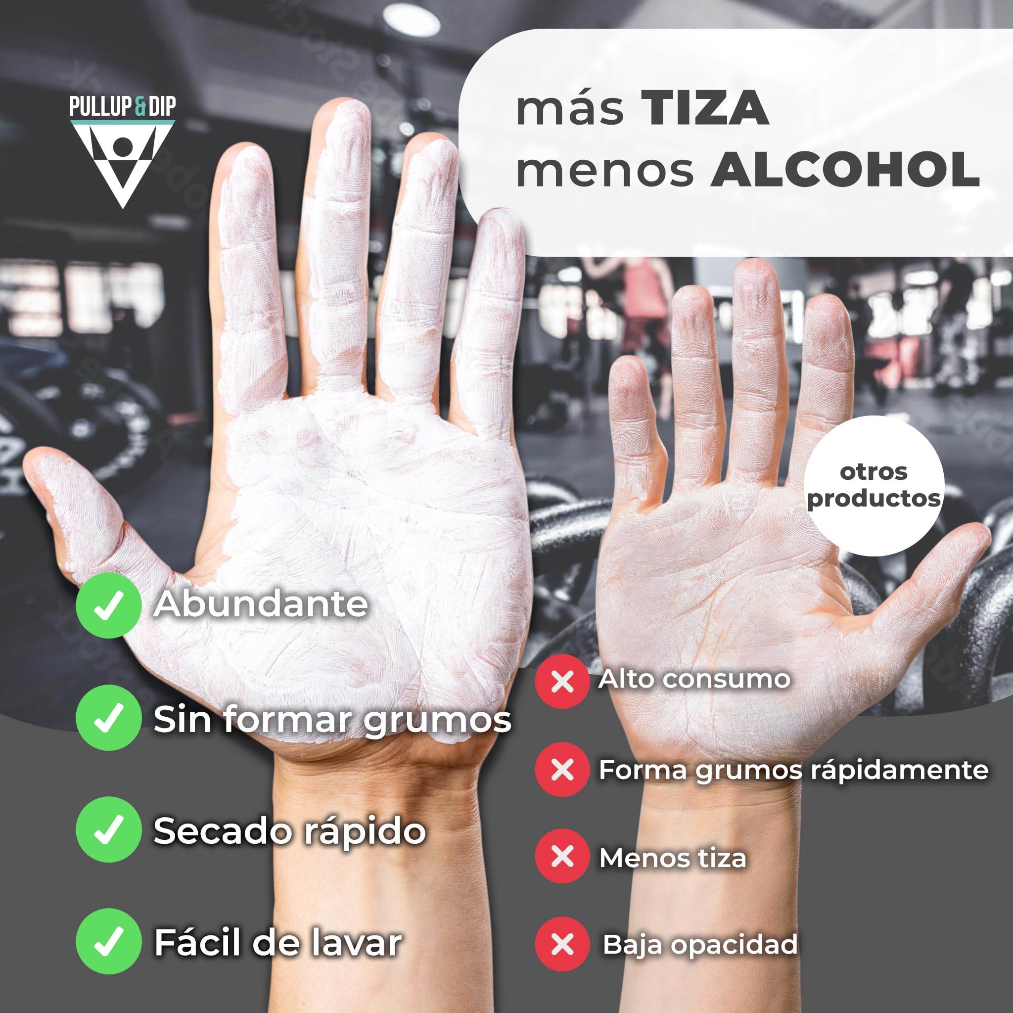 Magnesio Liquido PULLUP & DIP Tiza Liquida para Agarre Escalada Gimnasio Levantar Pesas Bouldering Calistenia Cecado Rapido Extra Fuerte