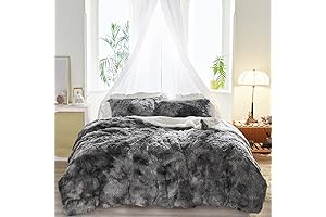 Joyreap Faux Fur Comforter Set Queen