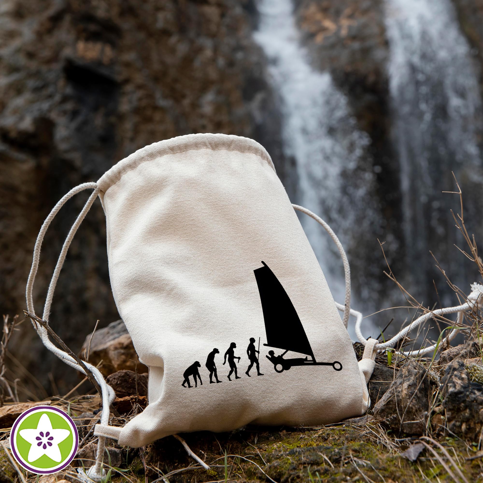 Kiwistar Mozambico MZ Divertente Zaino Sportivo per Il Fitness. Gymbag per Lo Shopping in Cotone con Coulisse