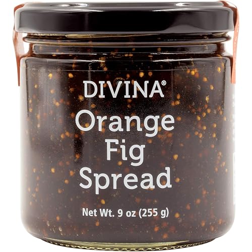 DIVINA Orange Fig Spread Jam, 9 Ounce