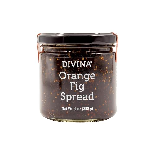DIVINA Orange Fig Spread Jam, 9 Ounce