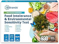 5Strands Food Intolerance & Environmental Sensitivity Test Kit - 950 Items Tested, Adults & Kids, At-Home Hair Test, 4-Day Gut Health Results