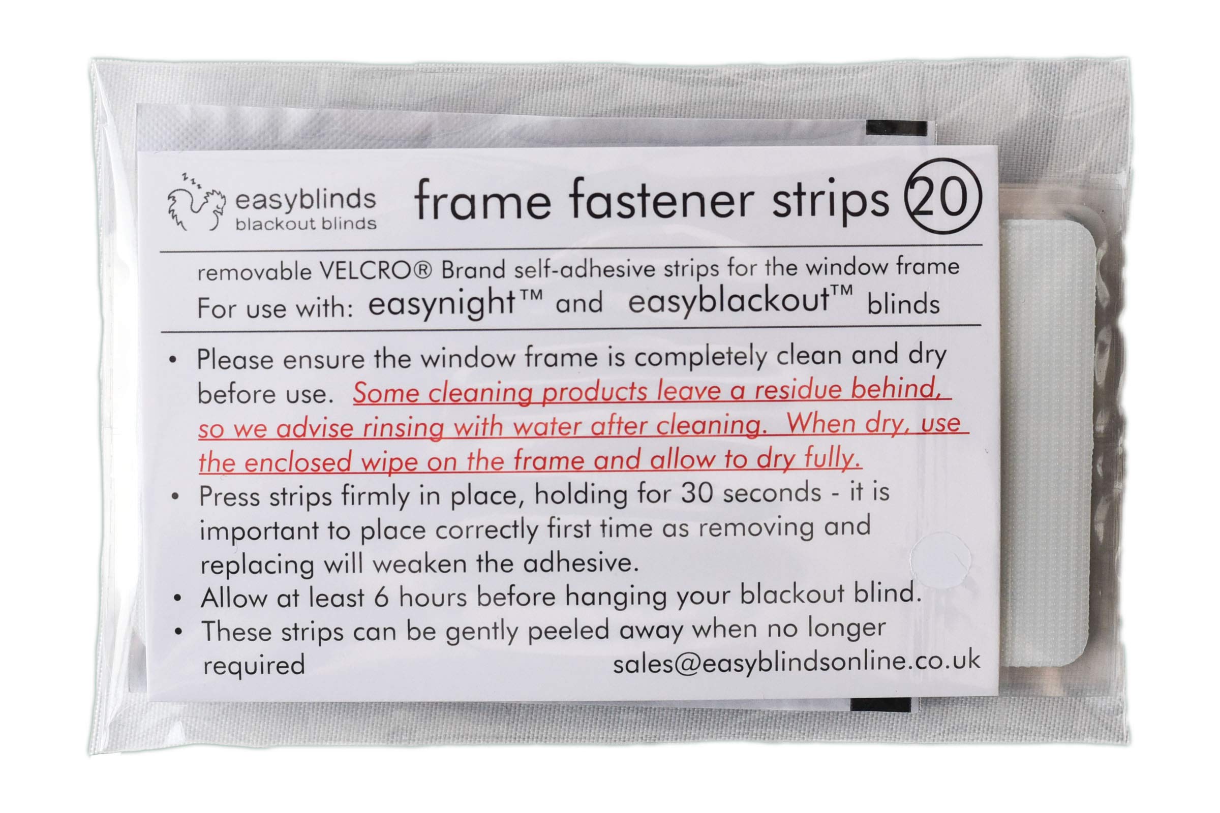 easyblinds easynight and easyblackout Blackout Blind Accessories, Frame Fasteners