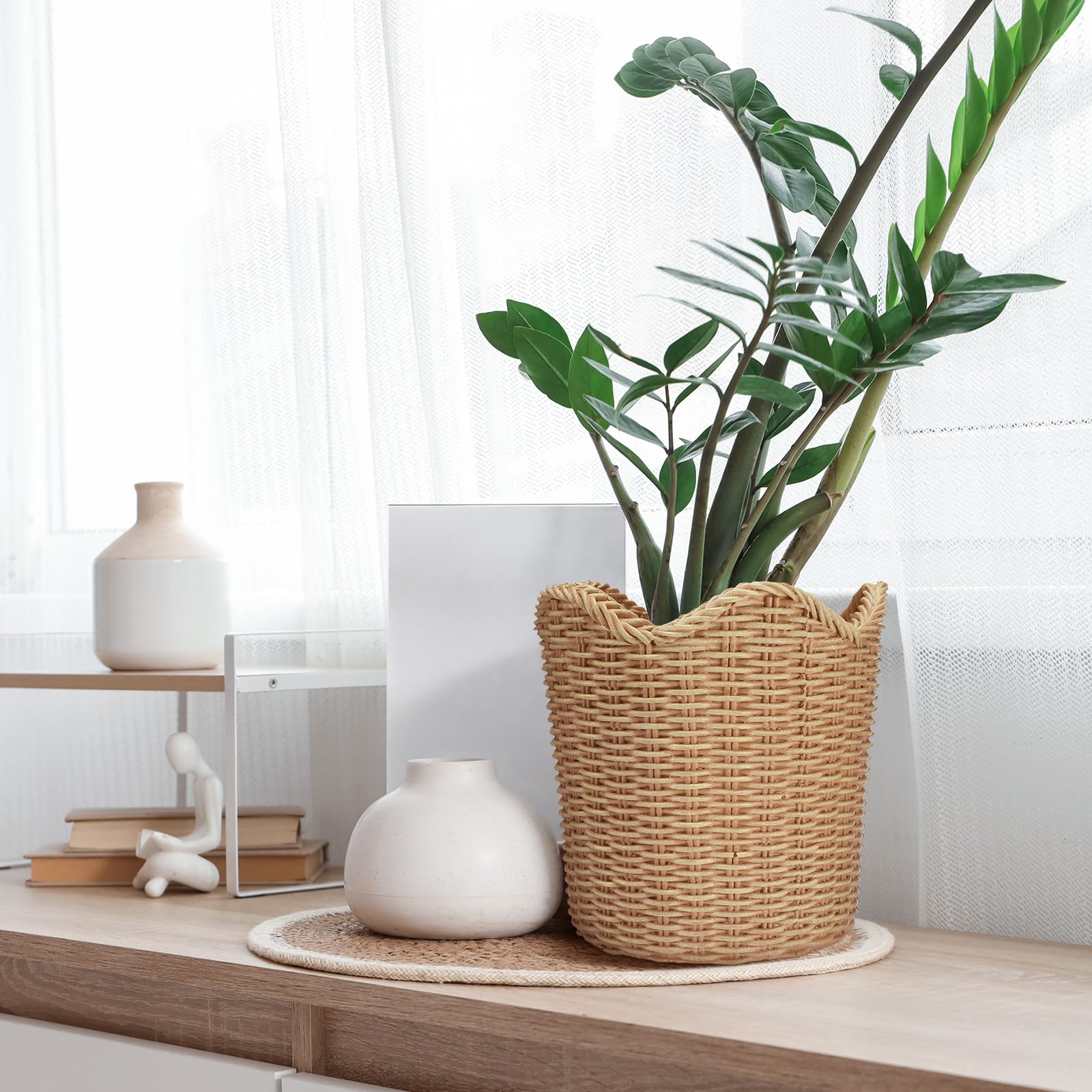 indoor potted plant trellis Indoor Plant Trellis – Mid Century Modern Design – Plant Gifts & Decor Large (best for 6-7 inch pots) main image 0