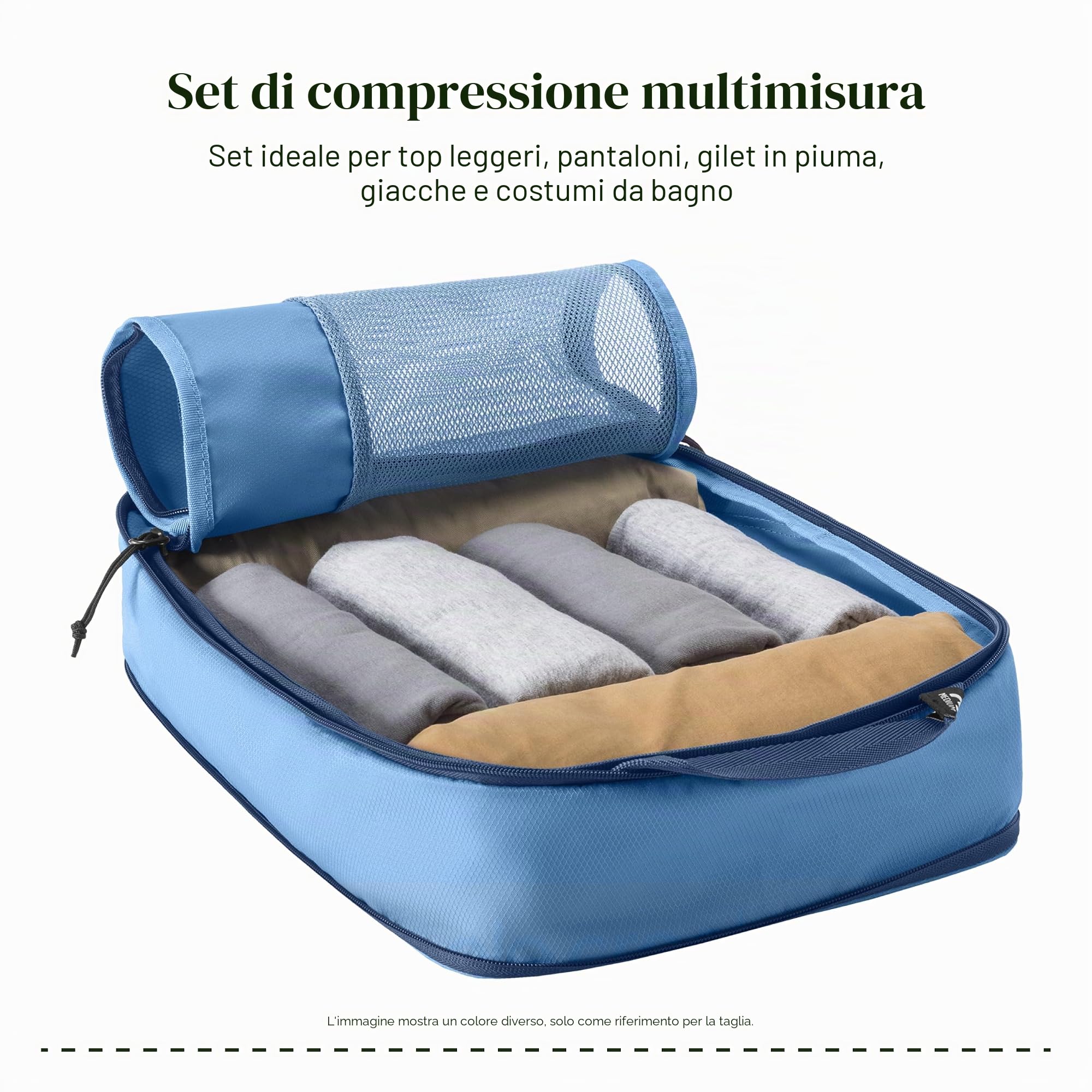 Eagle Creek Pack-It Spectre - Cubi da imballaggio a compressione, resistenti, ultra leggeri e impermeabili, in tessuto Ripstop, borse organizer per abbigliamento e attrezzatura, nero, S/M, Pack-It