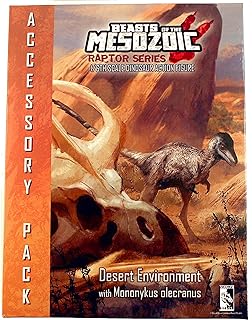 Creative Beast Studio Beasts of The Mesozoic: Accessory Pack: Desert Environment with Mononykus O. - 1/6th Scale Dinosaur Action Figure Set, Collectible, Hand-Painted