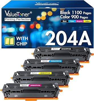 Valuetoner Compatible Toner Cartridge for HP 204A Replacement 4-Pack