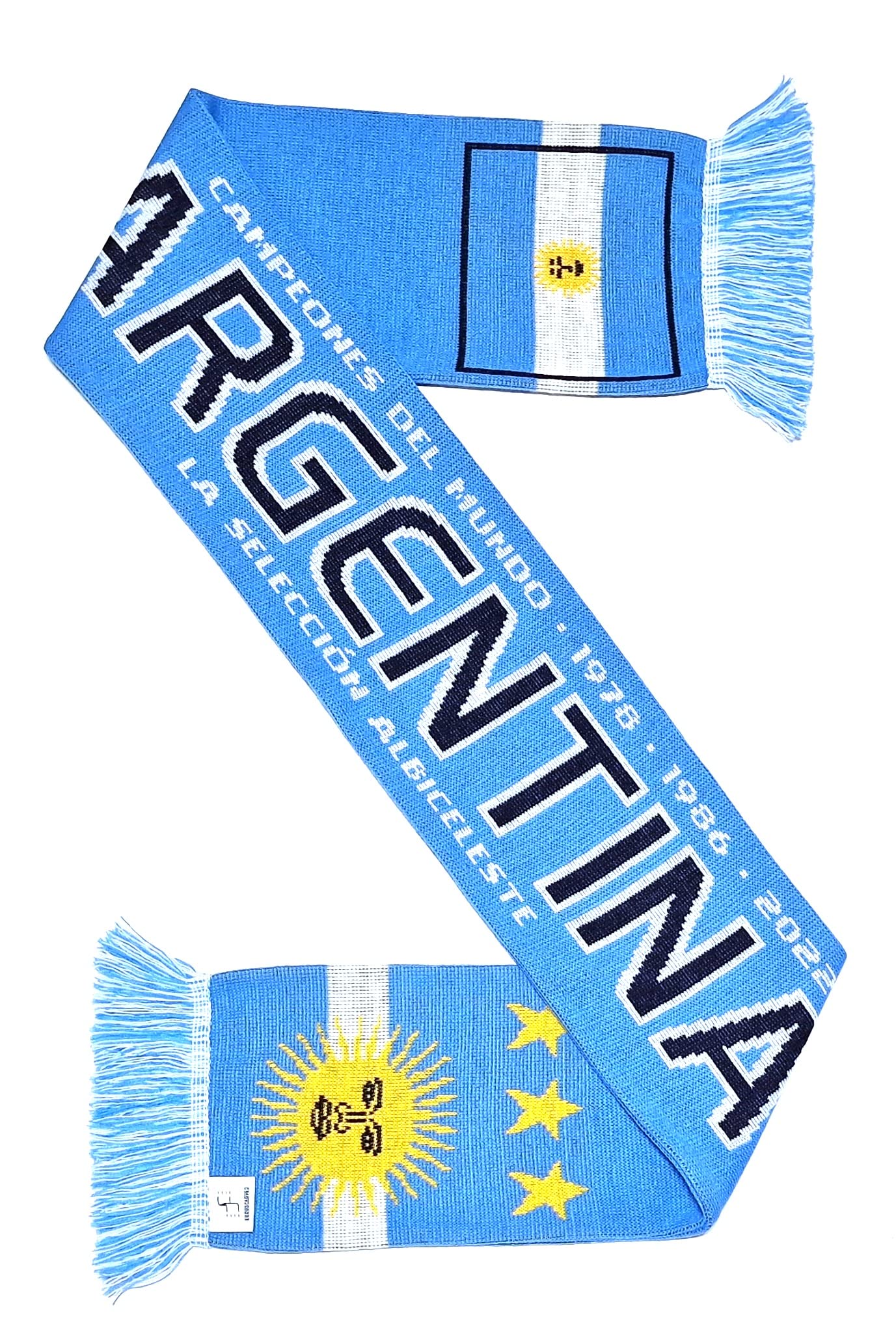 Euroscarves Argentyna piłka nożna dzianinowy szalik