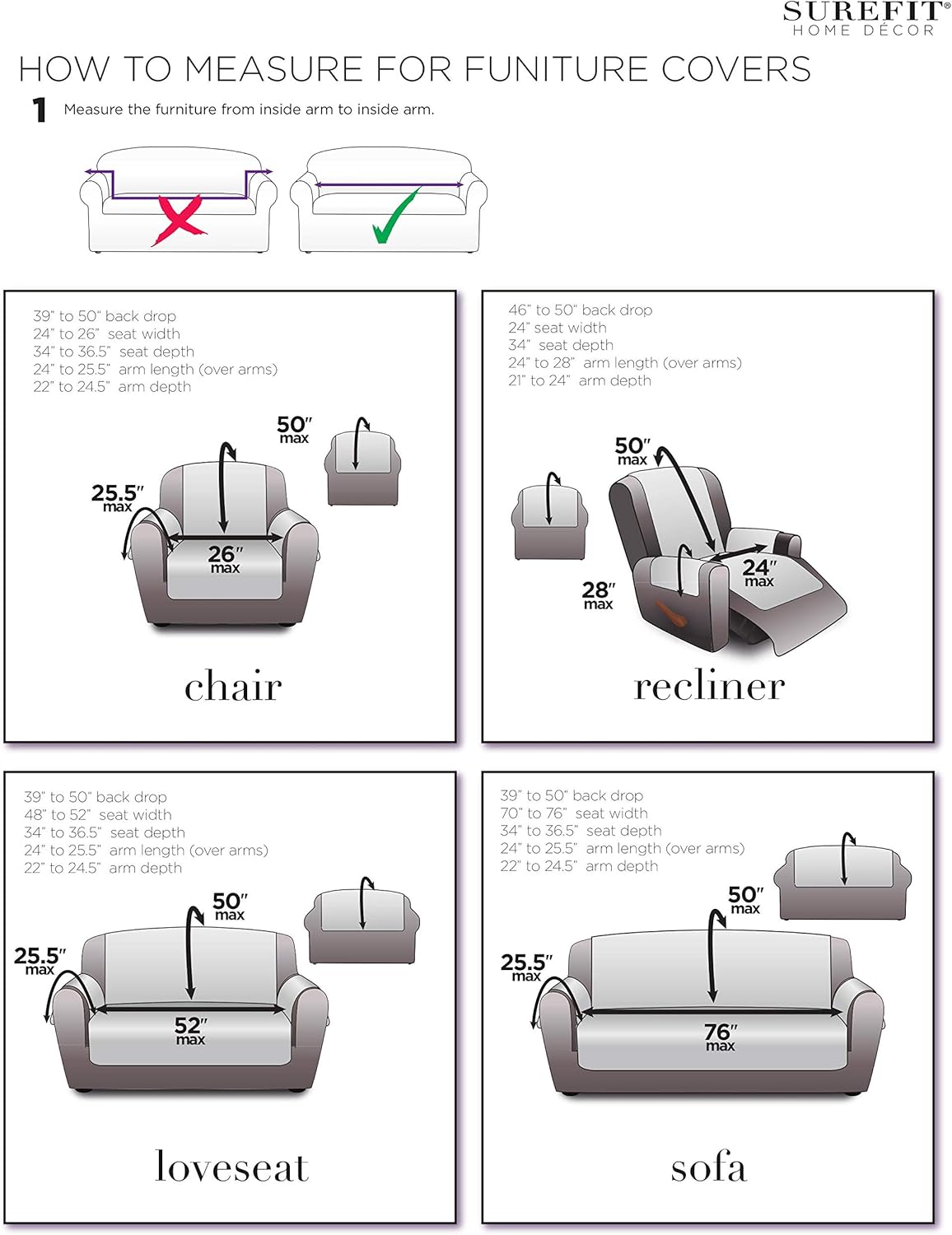 Buy SureFit Quilted Deep Pile Velvet Armless W/NonSlip Paw Print Back