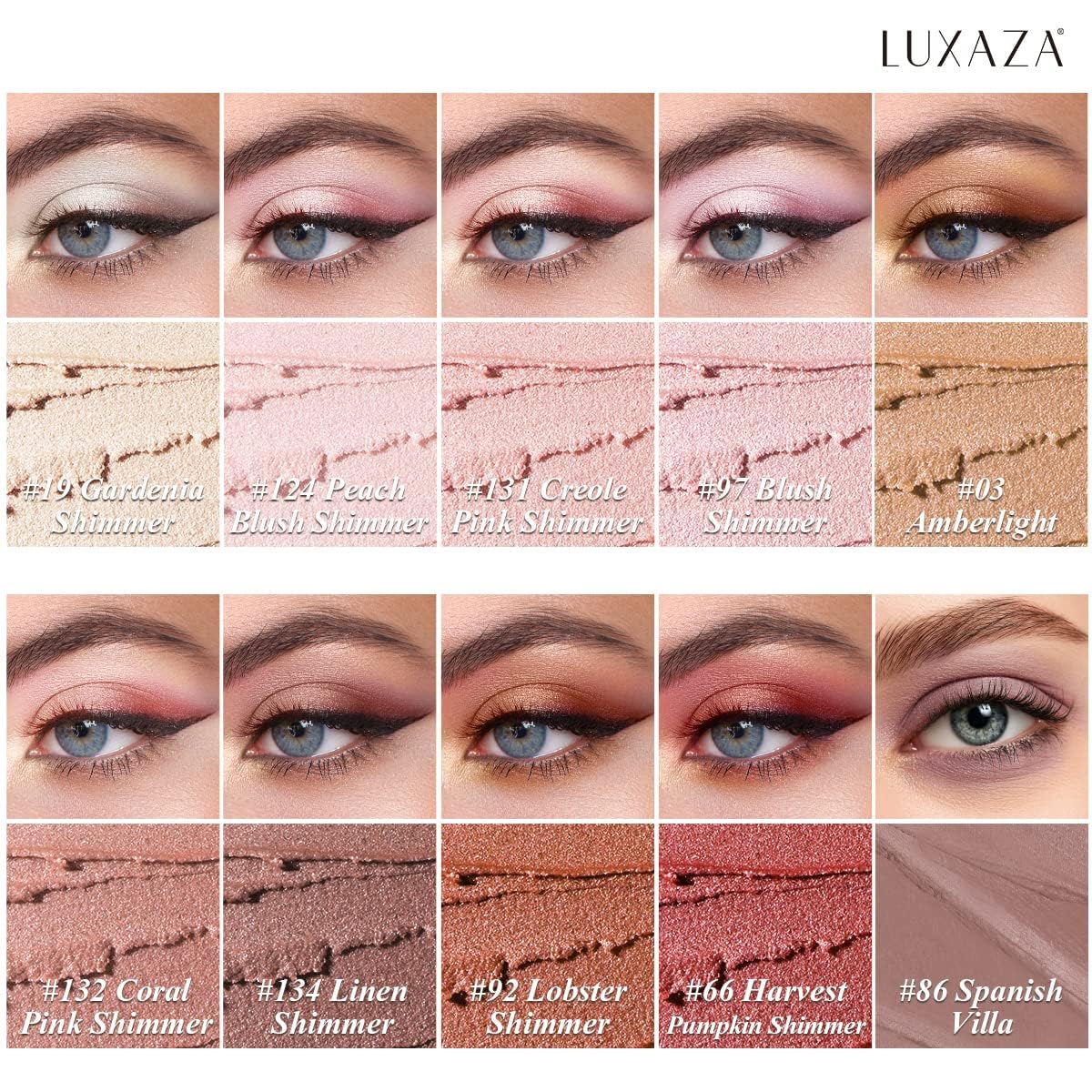10 lápices delineadores de ojos, sombra de ojos metálica rosa champán brillante y neutro, lápiz de sombra de ojos crema con lápiz a prueba de manchas e impermeable, barra iluminadora de ojos