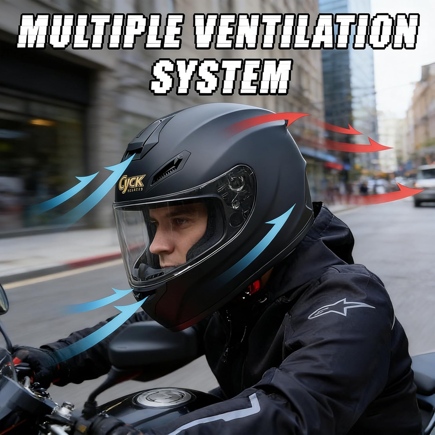 Helmets Full Face for Men Women Adult Smoked Sunshield