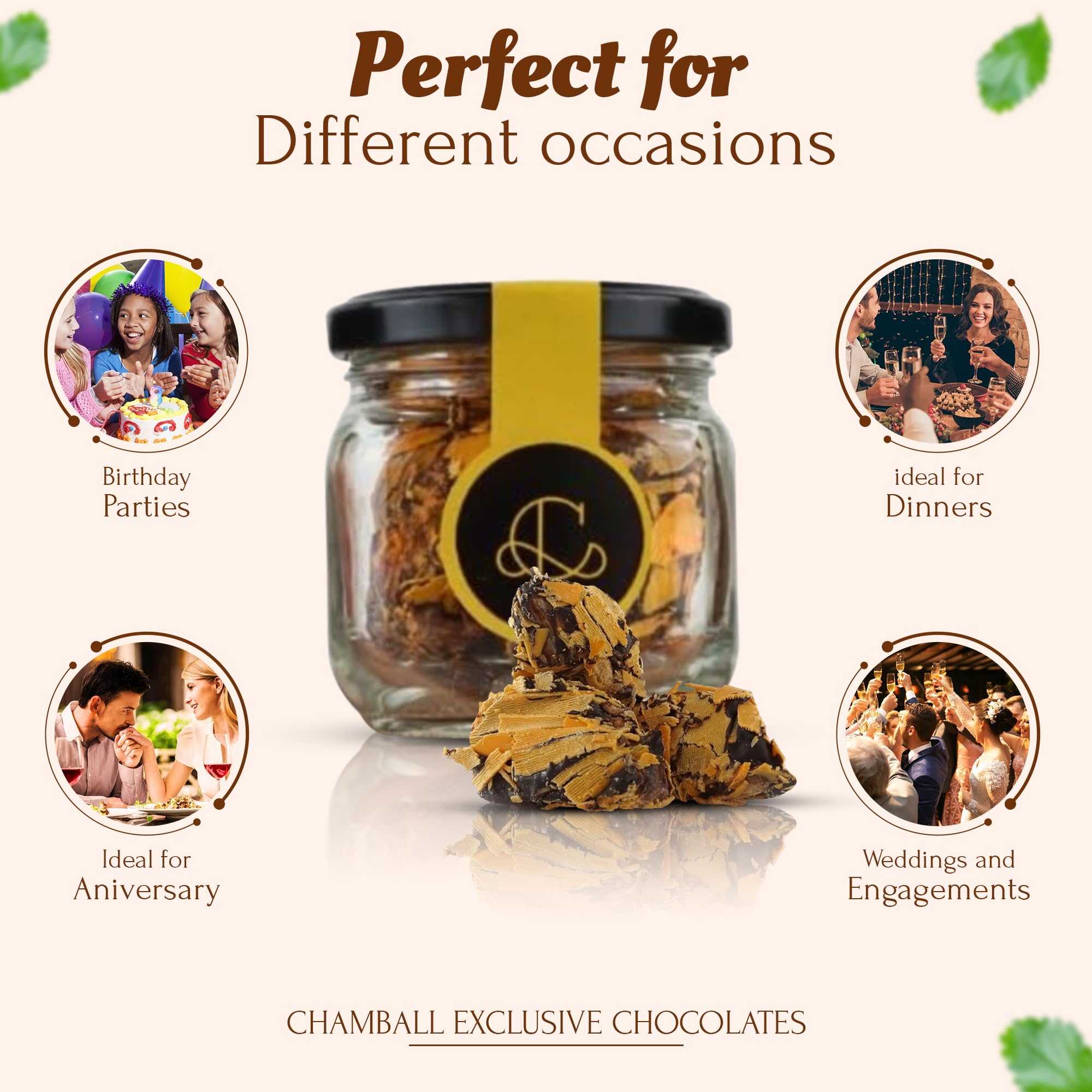 Caja de Chocolates para Regalar, 15 Trufas de Chocolate Belga con: Mango, Fresa y Naranja, Rocas de Chocolate ideal Caja regalo Chocolate con Trufas Magicas, Chocolate box y bombones belgas CHAMBALL