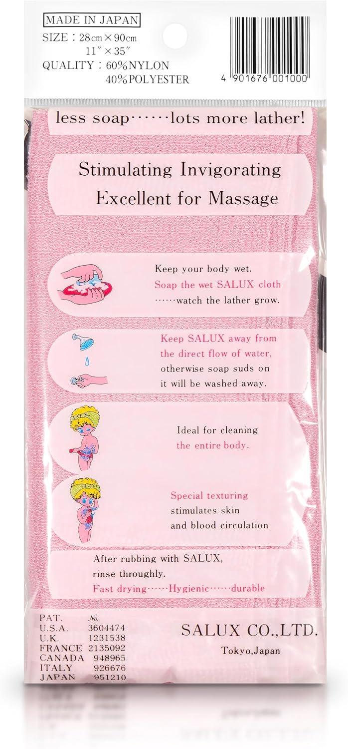 SALUX Bath Towel Pink Yellow Peach Blue White Purple Green Count 7 Pack - Image 3